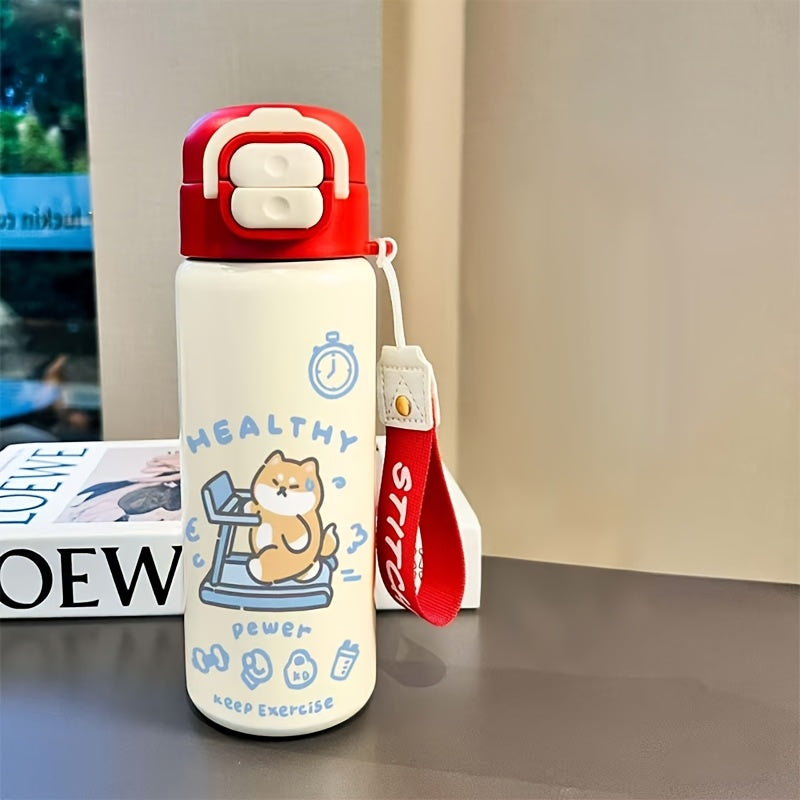 18oz Stainless Steel Cup, High Quality Insulated Mug, Solid Color Travel Tumbler, Double-Wall Vacuum Water Bottle, Reusable Insulated Mug, Straw Insulated Bottle, Perfect Gift for Valentine's Day Christmas Thanksgiving, Ideal for Outdoor Activities