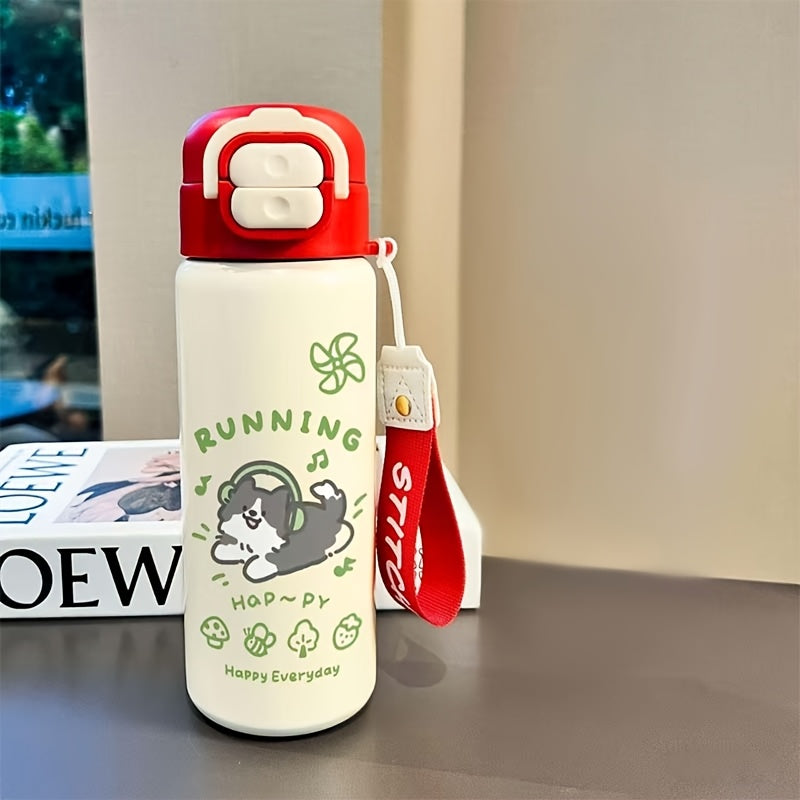 18oz Stainless Steel Cup, High Quality Insulated Mug, Solid Color Travel Tumbler, Double-Wall Vacuum Water Bottle, Reusable Insulated Mug, Straw Insulated Bottle, Perfect Gift for Valentine's Day Christmas Thanksgiving, Ideal for Outdoor Activities