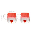 2pcs Red Gradient Mug Set with Rim & Built-In Heart Design - Suitable for Coffee, Juice, Milk, Sparkling Water Cups - Heat\u002FCold Resistant for Home, Restaurants, Bars - Valentine's Gift for, Daily Use (No Lip Contact)