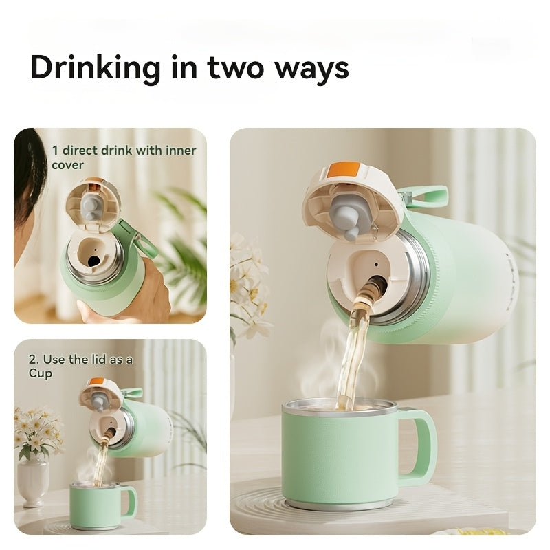 Insulated Tumbler with Lid, 24-Hour Hot & Cold Retention, Portable Handle and Cup Cover for Outdoor Use\u002FCamping