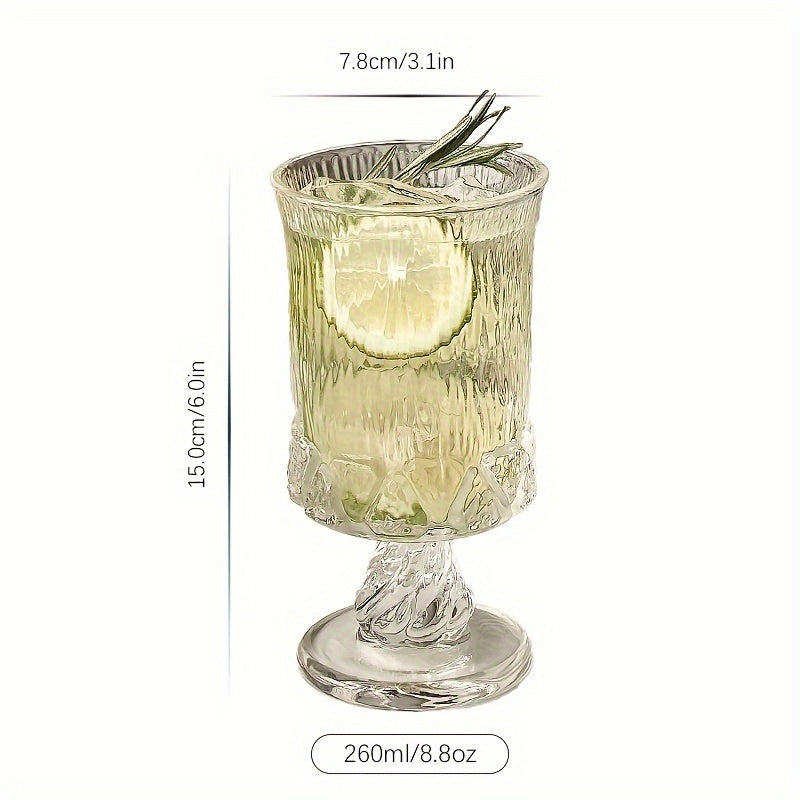 of Personalized Design Glass Goblets in French Court Style, Suitable for Red Wine, Fruit Juice, Coffee, And As Kitchen Tools for Restaurants