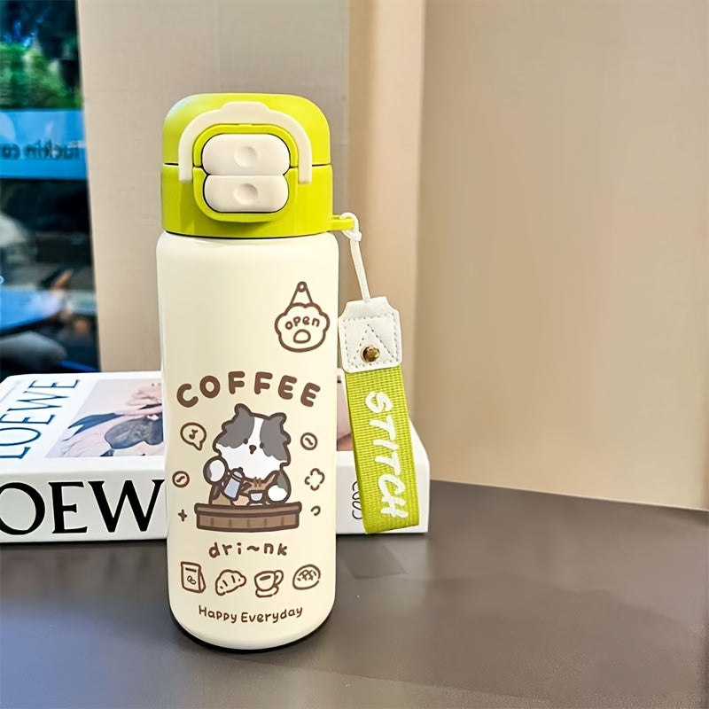 18oz Stainless Steel Cup, High Quality Insulated Mug, Solid Color Travel Tumbler, Double-Wall Vacuum Water Bottle, Reusable Insulated Mug, Straw Insulated Bottle, Perfect Gift for Valentine's Day Christmas Thanksgiving, Ideal for Outdoor Activities