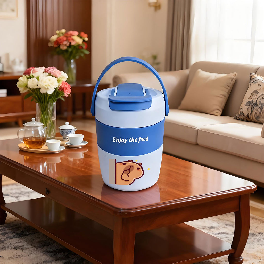 Capybara Water Bottle, Mug,, High-Value Tea Cup with Great Appearance, Large Capacity, Portable Travel Tumbler, Coffee Cup, Premium Water Bottle, Breakfast Cup, Milk Cup, Leak-Proof, Suitable for Car, Office, Camping, Home, Christmas