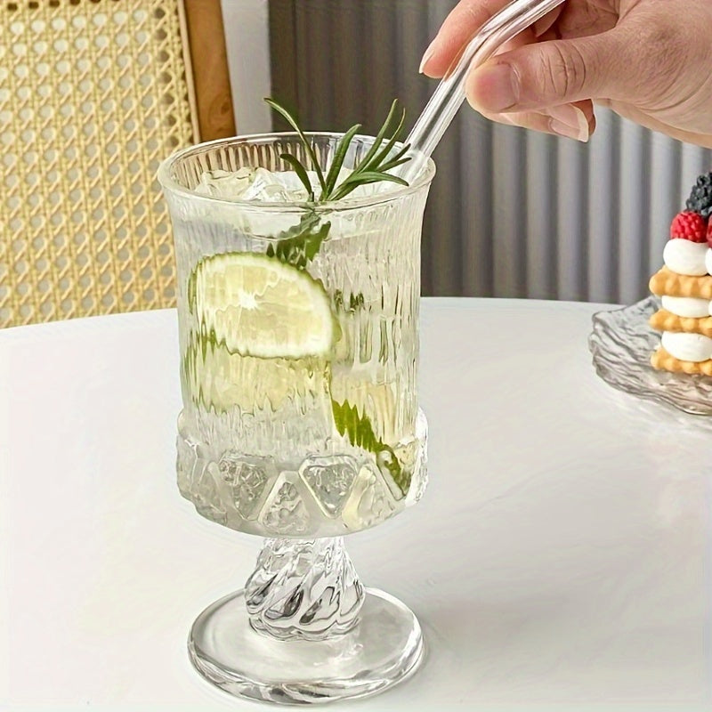 of Personalized Design Glass Goblets in French Court Style, Suitable for Red Wine, Fruit Juice, Coffee, And As Kitchen Tools for Restaurants