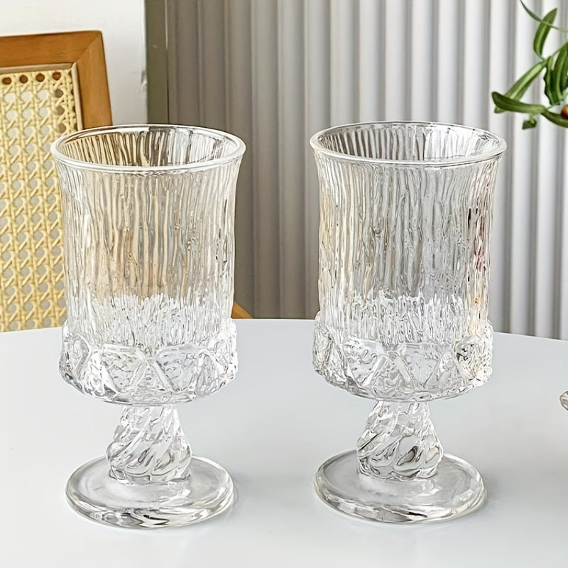 of Personalized Design Glass Goblets in French Court Style, Suitable for Red Wine, Fruit Juice, Coffee, And As Kitchen Tools for Restaurants