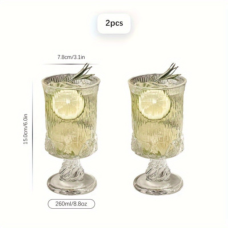 of Personalized Design Glass Goblets in French Court Style, Suitable for Red Wine, Fruit Juice, Coffee, And As Kitchen Tools for Restaurants