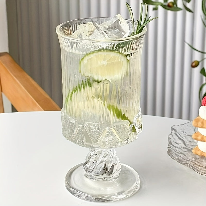 of Personalized Design Glass Goblets in French Court Style, Suitable for Red Wine, Fruit Juice, Coffee, And As Kitchen Tools for Restaurants