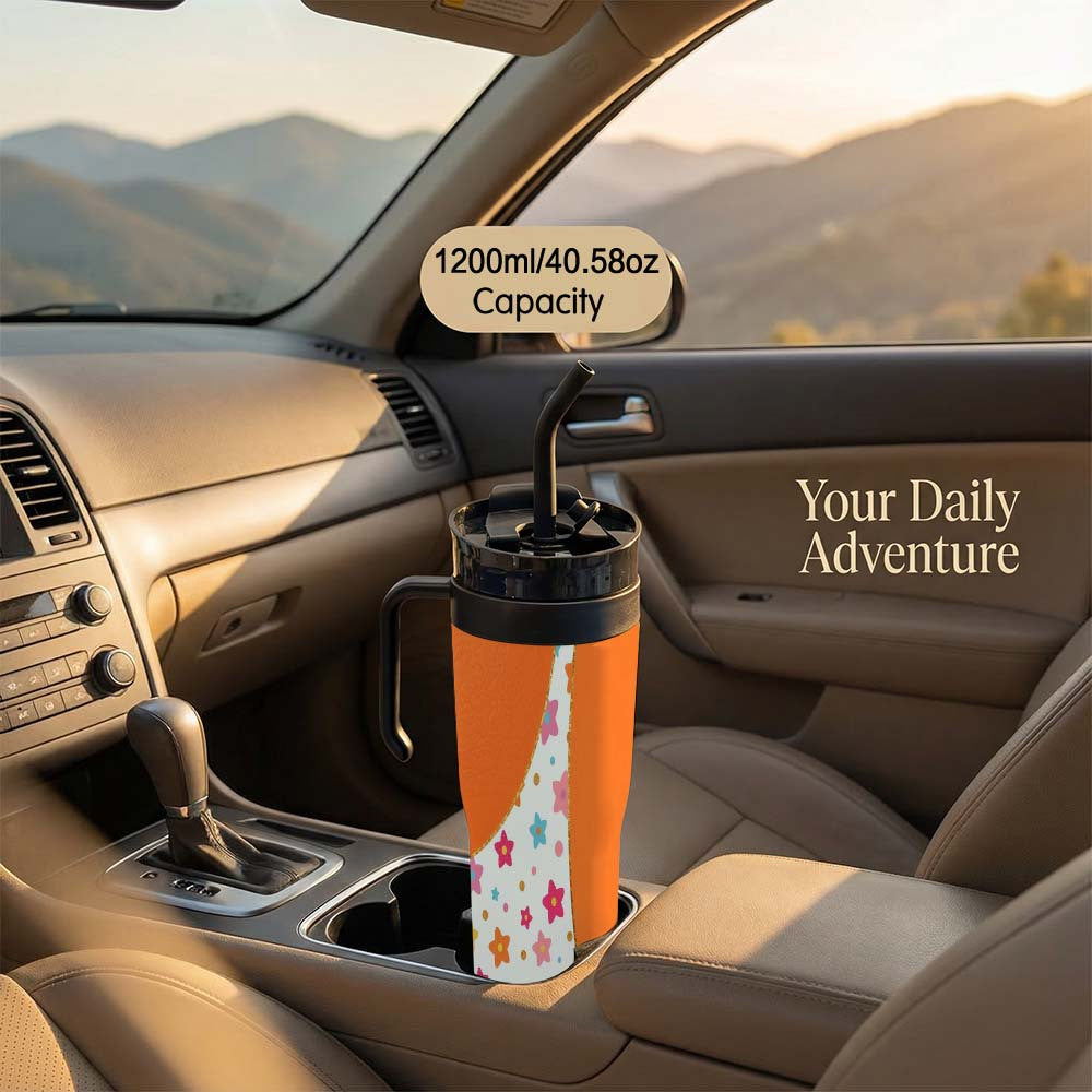 Vibrant Cartoon Star Design on a Plastic Cup for Beverages, Crafted from PC Material, Featuring an Impressive 1200Ml (40.58Oz) Capacity, Complete with a Lid And Straw. This Portable Travel Mug Is Suitable for Both Hot And Cold Drinks