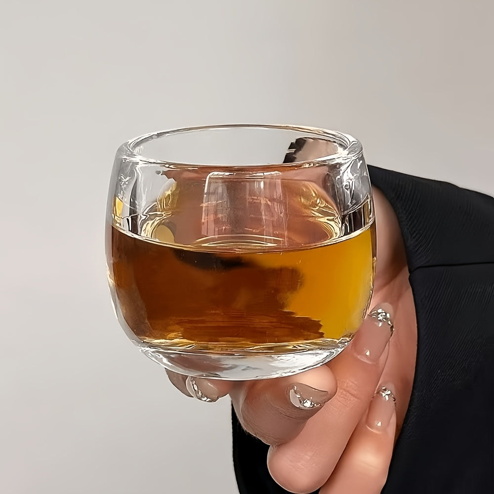 1 Set of 6, Exquisite 3.21oz Crystal Glass Tea Cups - Whiskey Glasses, Perfect for Chinese Tea Ceremonies, Summer and Winter Beverages, and Home Decor