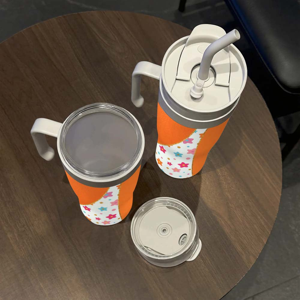 Vibrant Cartoon Star Design on a Plastic Cup for Beverages, Crafted from PC Material, Featuring an Impressive 1200Ml (40.58Oz) Capacity, Complete with a Lid And Straw. This Portable Travel Mug Is Suitable for Both Hot And Cold Drinks