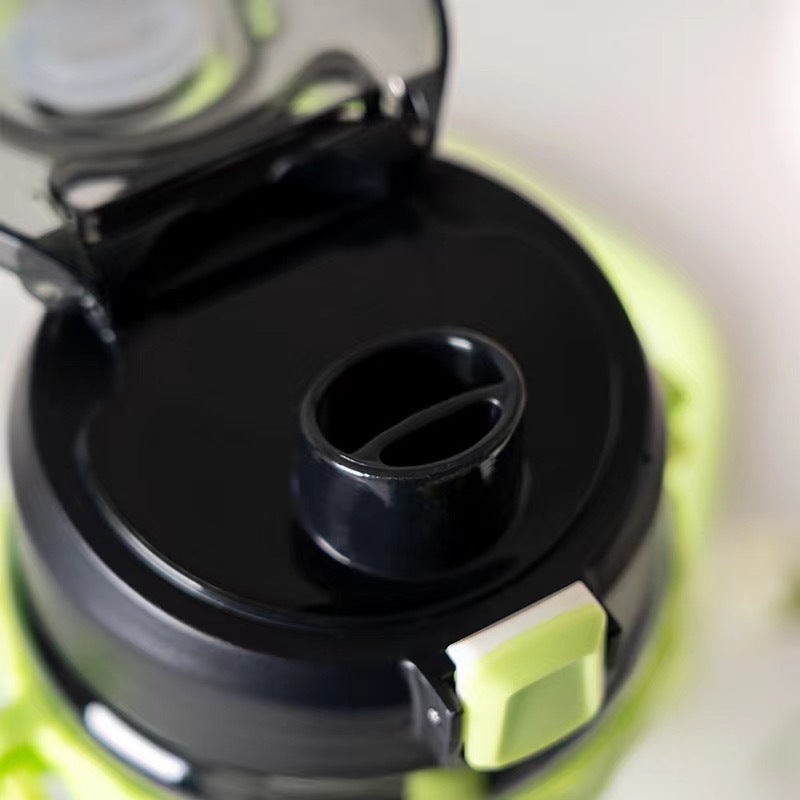 Large Capacity Sports Water Cup | Summer Flower Tea Cup, High Temperature Resistant, Straw, Portable, Space Cup, Plastic, Lightweight